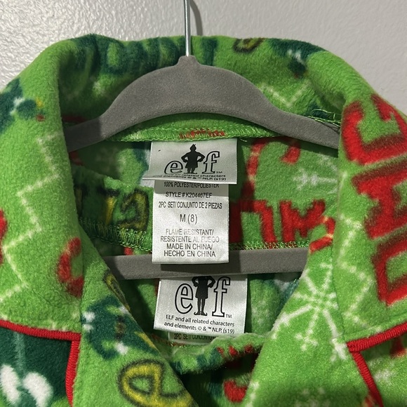 Buddy the Elf Kid’s Fleece Two Piece Pajamas Sz M (8) - Picture 2 of 6
